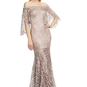 Elegant Lace Off-Shoulder Gown